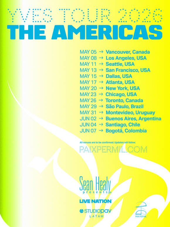 이브는 5월 5일 밴쿠버를 시작으로 미주 14개 도시에서 팬들을만난다. /파익스퍼밀