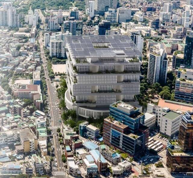 서울시는 성수동 K-PROJECT 복합개발 사업에 수열에너지를 건물 냉난방 열원으로 공급하기 위해 전날 미래에셋자산운용㈜과 '수열에너지 열원 공급 및 사용협약'을 체결했다고 5일 밝혔다. 사진은 성수동 K-PROJECT 조감도. /서울시