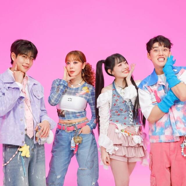 MJ, 나르샤, 나현영, 권혁수(왼쪽부터)가 속한 혼성그룹 석션이 5일 데뷔곡을 발매하고 6일 '뮤직뱅크'에 출연한다. /리코브