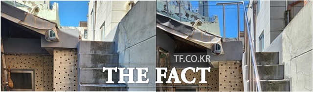 지난해 사랑의 집수리사업 계단 난간 수리 전과 후 /대구시