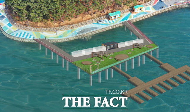 탑정호 수상레저 휴게시설 조감도. /논산시