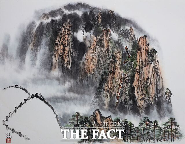 정황래 목원대 교수의 황산도(34x44cm, 선지에 수묵담채, 2026). /목원대