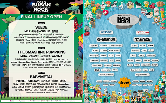 2025년 국내 페스티벌 중에서는 부산국제락페스티벌과 메들리메들리 페스티벌에 윤수일반드, 김창완밴드가 각각 출연했다. 다만 한 해동안 약 50여 개의 페스티벌이 개최된 것을 고려하면 1세대 레전드 밴드의 출연 빈도는 턱없이 부족한 것이 사실이다./부산문화관광축제조직위원회, 컬쳐띵크