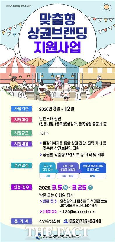 맞춤형 상권브랜딩 지원사업 홍보 포스터. /인천시