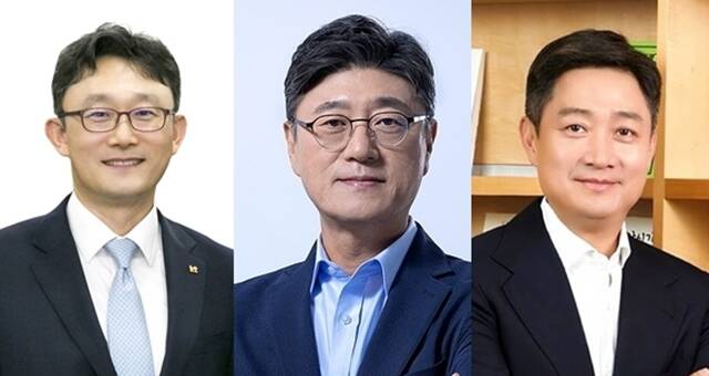 통신 3사는 올해 새로운 이사회 체제에서 통신 본업의 경쟁력 회복과 투명한 지배구조 확립에 집중할 전망이다. 사진은 박윤영 KT 대표이사 후보(왼쪽부터),정재헌 SK텔레콤 CEO, 홍범식 LG유플러스 대표이사 /KT·SK텔레콤·LG유플러스