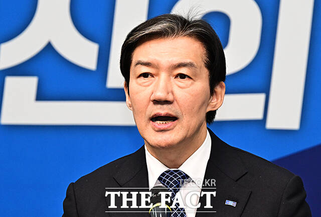 조국 조국혁신당 대표가 9일 오전 서울 여의도 국회에서 열린 조국혁신당 창당 2주년 기자간담회를 열고 발언을 하고 있다. /국회=배정한 기자