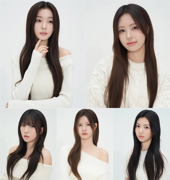 그룹 이프아이의 카시아 원화연 미유 라희 태린(왼쪽 위부터 시계방향)이 새로운 프로필 사진을 공개하고 2026년 활동을 예고했다./하이햇엔터테인먼트