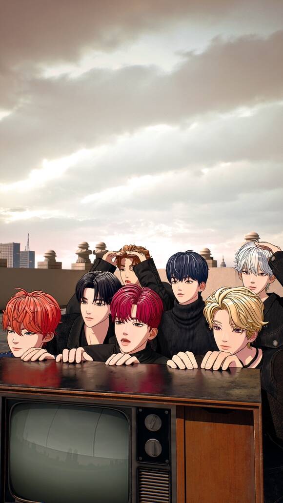 버추얼 보이그룹 스킨즈가 첫 미니 앨범 하이라이트 메들리에 이어 타이틀곡 'Poison Ivy' 뮤직비디오 티저를 공개했다. 앨범 발매는 11일 오후 6시. /브릿지엔터