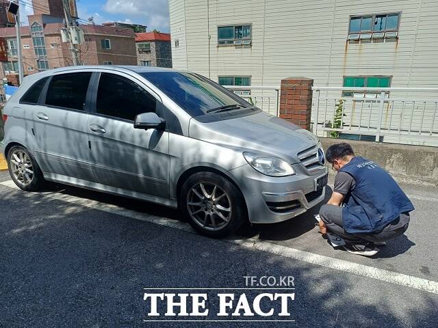 체납차량 단속 현장 /시흥시