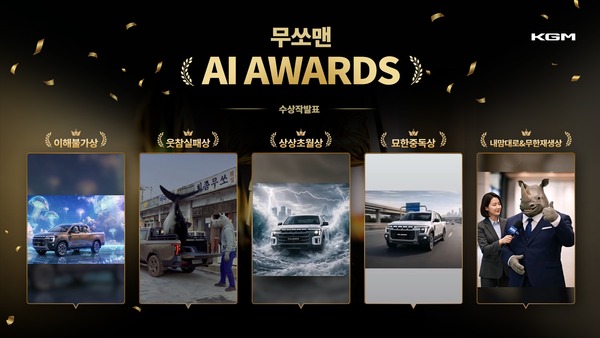 KG 모빌리티가 AI 콘텐츠 공모전 '무쏘맨 AI 어워즈' 최종 수상작을 선정했다. /KGM