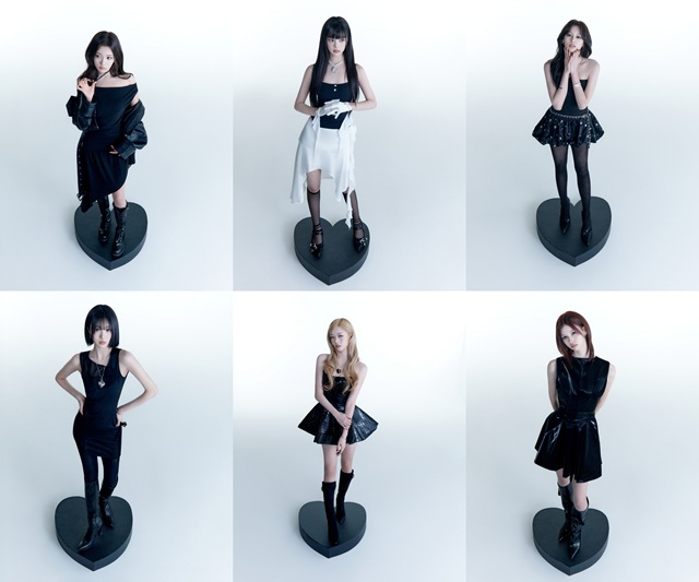 앳하트의 서현 나현 케이틀린 미치 봄 아린(왼쪽 위부터 시계방향)은 이번 Butterfly Doors를 문을 열고 나온 새로운 세상이라고 표현했다./타이탄 콘텐츠