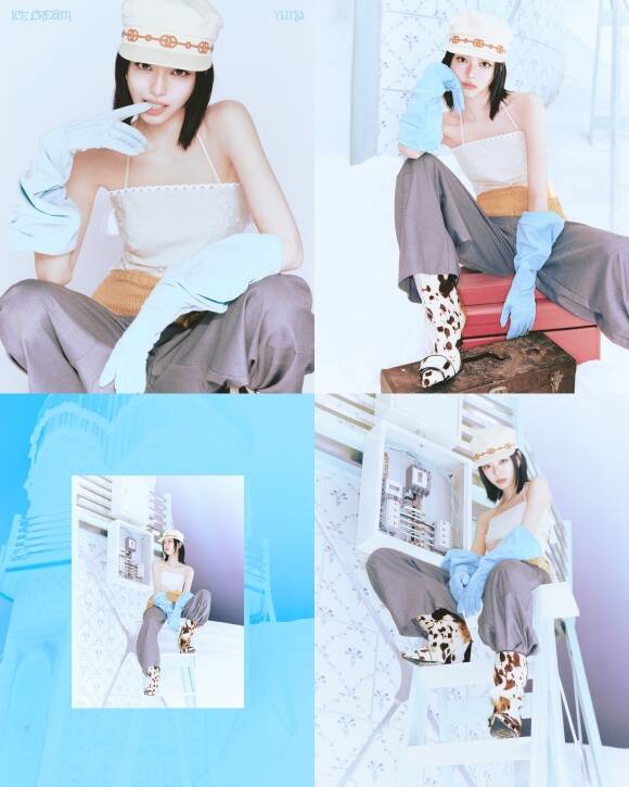 그룹 ITZY의 유나가 솔로앨범 'Ice Cream'의 첫 콘셉트 포토를 공개했다./JYP엔터테인먼트