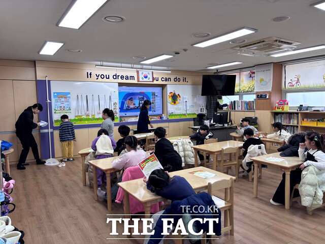 당진시 돌봄교실 아동 대상 비만 예방 교육 장면. /당진시