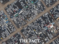 [포토 르포] 호르무즈 봉쇄로 '위기 직격탄'…쌓여가는 수출용 중고차