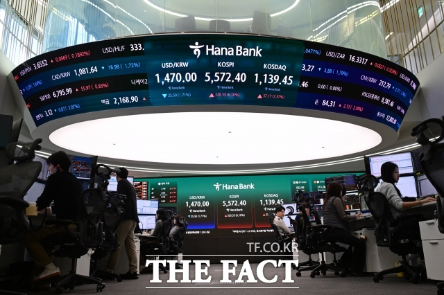 12일 코스피는 전날보다 0.48% 하락한 5583.25에 거래를 마쳤다. 사진은 기사 내용과 무관함. /남윤호 기자