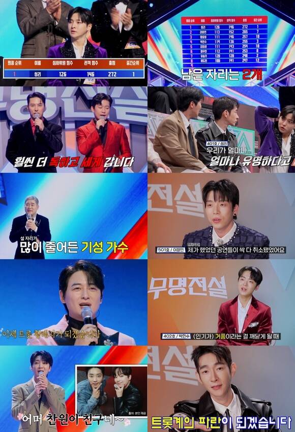 MBN 예능 무명전설이 꾸준히 시청률 상승곡선을 그리고 있다. /MBN