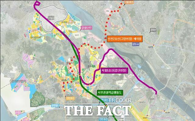 수도권 서북부 철도 추진 현황. /인천시