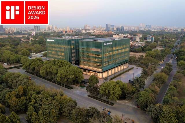 현대엔지니어링은 현대차 인도 신사옥과 오피스텔 루카831로 iF 디자인 어워드 2026 본상을 수상했다. 사진은 현대차 인도 신사옥. /현대엔지니어링