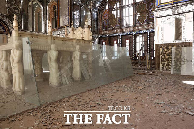 3일(현지시간) 이란 테헤란의 골레스탄 궁전이 미국과 이스라엘의 이란 공습으로 손상되어 있다. /테헤란=신화.뉴시스