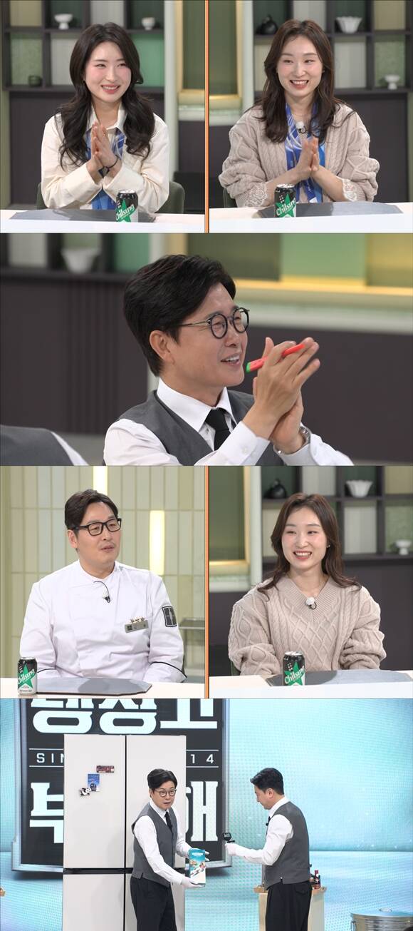 쇼트트랙 국가대표 김길리(맨 위 왼쪽), 최민정 선수가 JTBC 예능프로그램 '냉장고를 부탁해'에 출연해 남다른 예능감을 발휘한다. /JTBC