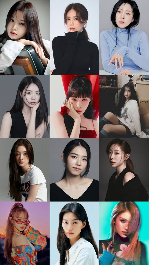 씨야(제일 위 왼쪽부터 남규리 김연지 이보람)와 아이오아이(두 번째 줄 왼쪽부터 시계 방향 임나영 청하 김세정 유연정 전소미 김도연 최유정 정채연 김소혜)가 재결합해 새 앨범을 발매한다. /각 소속사