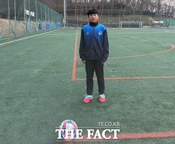 중구유소년FC에서 활동 중인 호혜성 군. /대전 중구