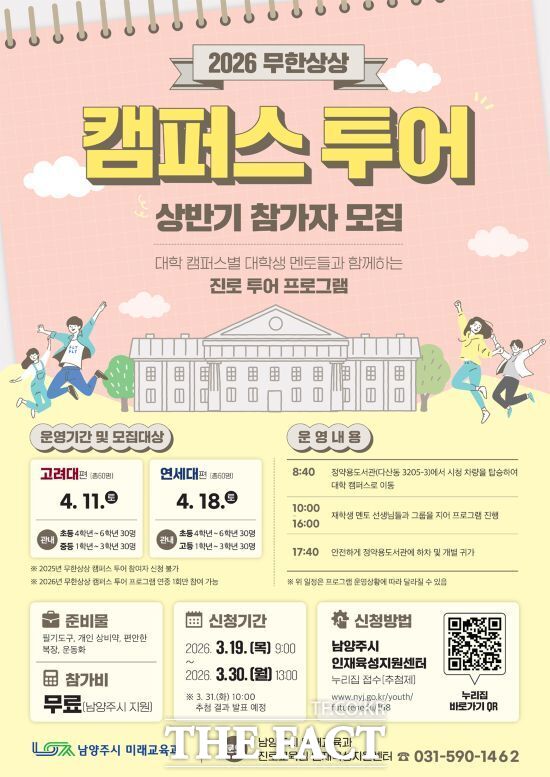 경기 남양주시가 운영하는 무한상상 캠퍼스 투어 프로그램의 안내 포스터. /남양주시