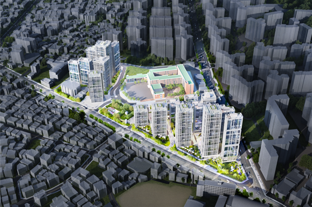 서울시가 응암동 675 일대가 주택정비형 재개발사업을 통해 최고 27층, 약 1120가구 규모의 응암초등학교를 품은 지역과 상생하는 열린 주거단지로 재탄생할 전망이다. 사진은 응암동 675 일대 조감도. /서울시