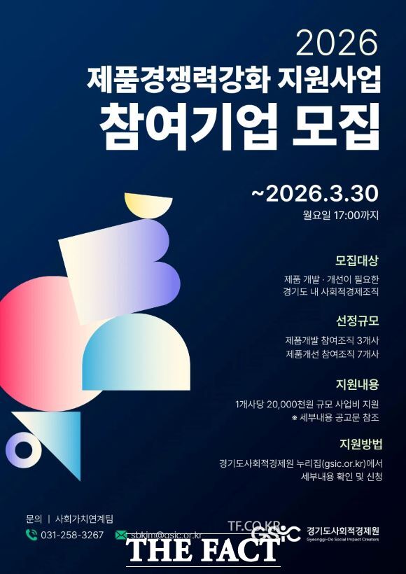 제품 경쟁력 강화 지원 사업 홍보물 /경기도