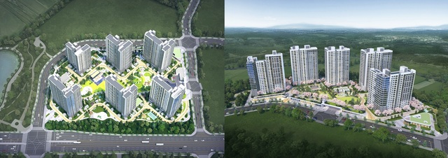 BS한양과 제일건설는 다음달 경기도 평택시 '고덕국제신도시 수자인풍경채 1·2단지'를 분양할 예정이라고 16일 밝혔다. 사진은 고덕국제신도시 수자인풍경채 1·2단지 조감도. /BS한양