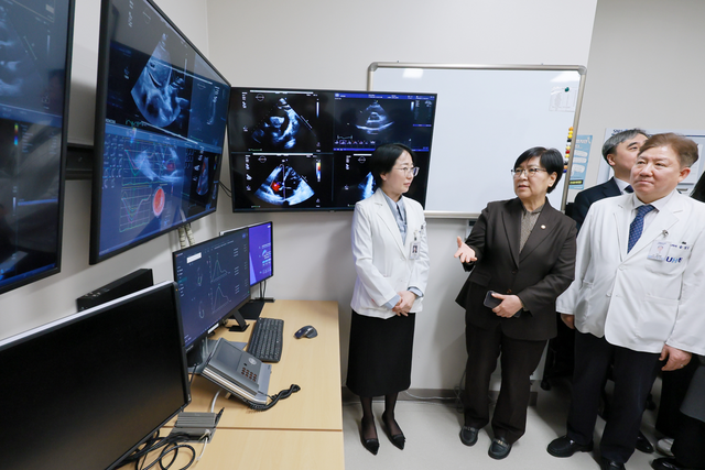 17일 보건복지부는 인공지능(AI)을 활용한 병원 간 데이터 연계로 지역 간 의료 격차를 줄이고 관련 산업 생태계를 지원한다는 계획을 밝혔다. 사진은 이날 정은경 보건복지부 장관이 경기도 성남 분당서울대병원에서 열린 '공공의료 인공지능 확산을 위한 정책 간담회'에서 발언하는 모습. /보건복지부