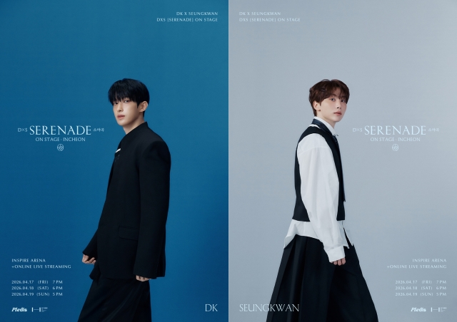 세븐틴 도겸(왼쪽)X승관이 오는 4월 17~19일 인천 인스파이어 아레나에서 'DxS '소야곡' ON STAGE - INCHEON'을 개최하는 가운데, 해당 공연 티켓이 선예매가 시작되자마자 빠르게 매진됐다. /플레디스 엔터테인먼트