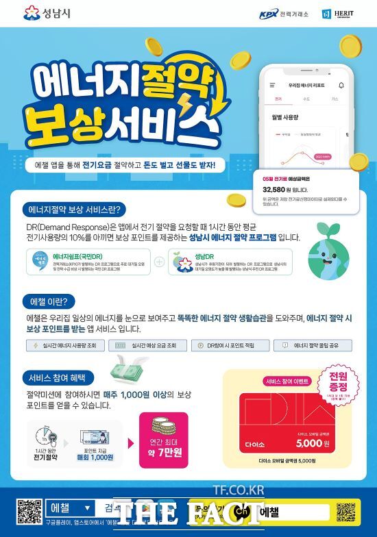 에너지절약 보상 서비스 안내문. /성남시