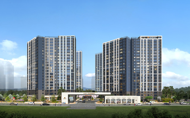 호반건설은 오는 20일 '호반써밋 시흥거모 B1블록'의 견본주택을 개관하고 분양에 나선다. 사진은 호반써밋 시흥거모 B1블록 투시도. /호반건설