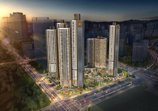 'e편한세상 동탄역 어반원' 주거형 오피스텔의 최고 경쟁률이 20.90대 1을 기록했다. 사진은 e편한세상 동탄역 어반원 조감도. /DL이앤씨