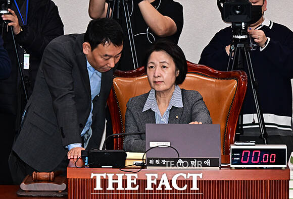 정부는 보완수사권 '존치'에 무게를 싣는 분위기이나, 여당 강경파는 보완수사권 완전 폐지론을 포기하지 않고 있다. 사진은 민주당 내 대표적 강경파로 꼽히는 추미애 의원(오른쪽)과 김영민 의원. /배정한 기자