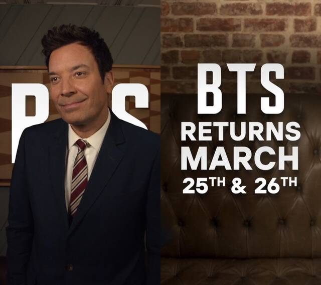 그룹 방탄소년단이 약 4년 8개월 만에 완전체로 미국 NBC 인기 프로그램 '지미 팰런쇼'에 출연한다. /지미 팰런쇼