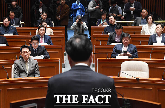 모두발언하는 송언석 국민의힘 원내대표.