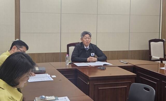 김이탁 국토교통부 제1차관은 20일 오후 주요 산하기관이 참여한 가운데 중동 정세 관련 비상대책 논의를 위한 영상 회의를 실시했다. /국토교통부