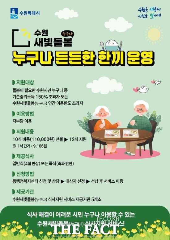 누구나 든든한 한끼 홍보물. /수원시