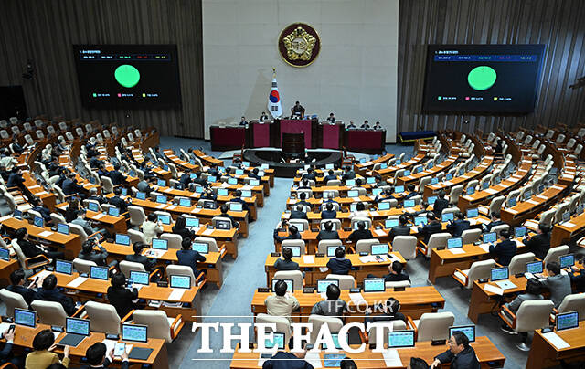 20일 오후 서울 여의도 국회에서 열린 제433회 국회(임시회) 제433-2차 본회의에서 공소청법안(대안)이 의결되고 있다. /국회=박헌우 기자