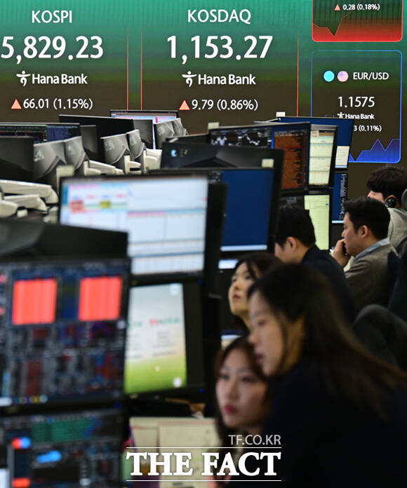 20일 서울 중구 하나은행 딜링룸 전광판에 원·달러 환율 지수가 표시돼 있다. /이새롬 기자