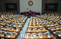  '텅 빈 본회의장' 필리버스터 돌입한 이달희 의원 [TF사진관]