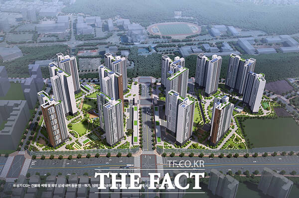 대전시 도안2단계 2-5지구 도안푸르지오디아델 조감도. /금실개발