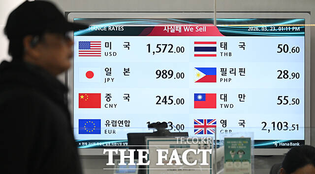원·달러 환율이 1500원 선을 돌파한 23일 오후 인천국제공항 환전소에 원·달러 환율 등이 표시돼 있다. /인천국제공항=박헌우 기자