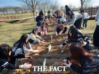  광주환경공단, 승촌보캠핑장서 '나만의 화단 만들기' 행사