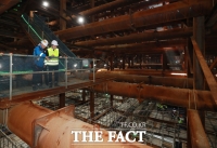  영동대로 복합개발 공사현장 찾은 정원오 [포토]