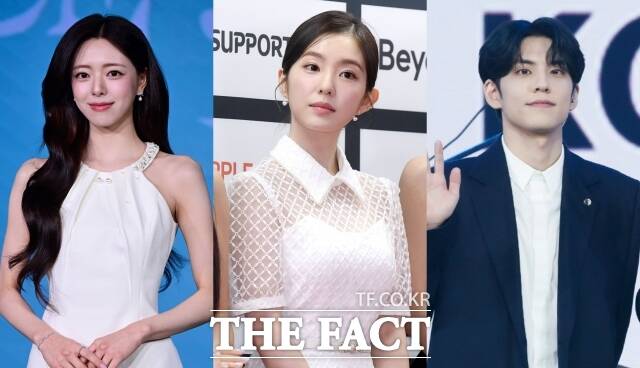 각 그룹의 대표 비주얼로 꼽히는 유나·아이린·원필(왼쪽부터)이 잇따라 솔로 앨범을 발매한다. /더팩트DB