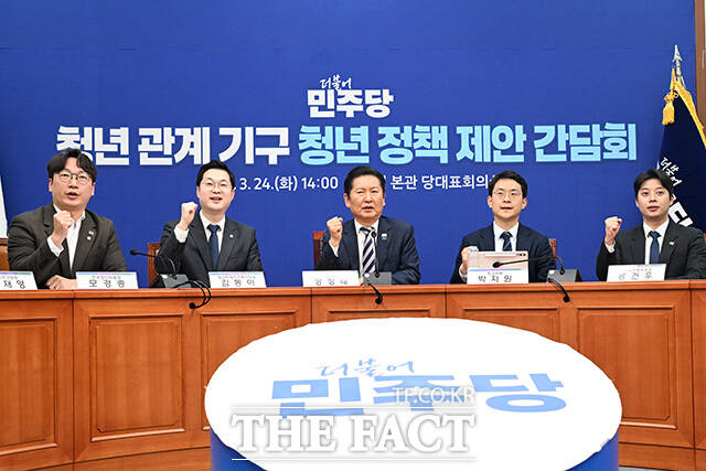 청년 관계 기구 청년 정책 제안 간담회에서 모두발언 하는 정 대표.