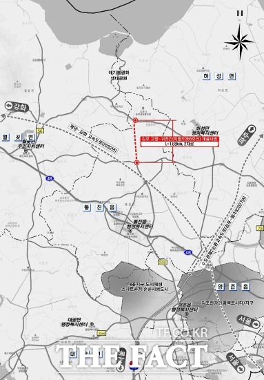 355지방도(고정~귀전) 노선. /김포시